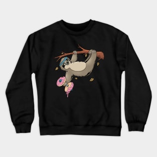 Slow and Steady Gains: The Gym Sloth's Fitness Journey Crewneck Sweatshirt